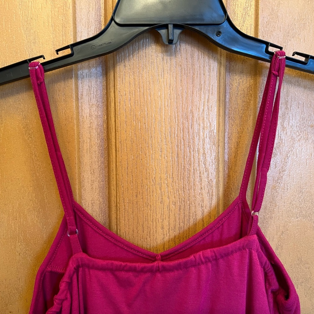 NWT Target Fuchsia Raspberry Knit Spaghetti Strap Knit Romper - Picture 3 of 10